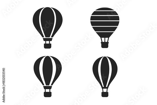 Colorful hot air balloons soaring across a clear blue sky during a summer festival celebration in the countryside