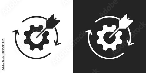 Effective Icon In Black And White Glyph Style