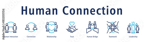 Human Connection Web Banner Duotone Outline