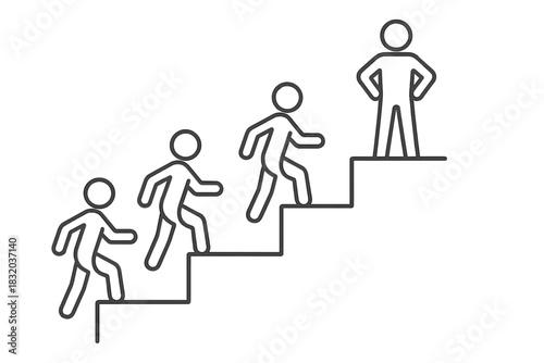 Step-by-step journey towards personal growth and achievement in a simple graphic representation