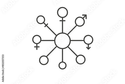 Symbols representing gender diversity and inclusion in modern society
