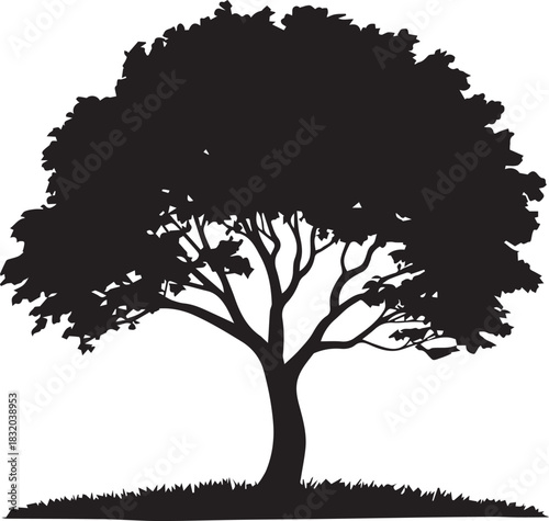 Stylized Dead Tree Shape on White BackgroundPrint