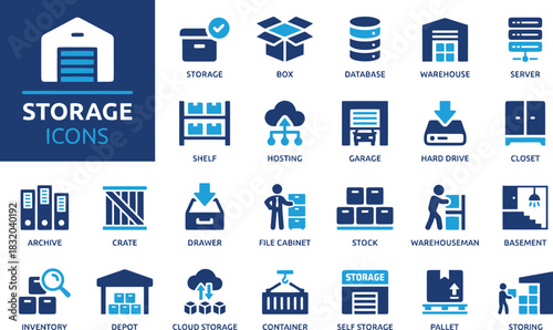storage, icons, box, database, warehouse, server, shelf, hosting, garage, hard drive, closet, archive, crate, drawer, file cabinet, stock, warehouseman, basement, inventory, depot, cloud storage, cont