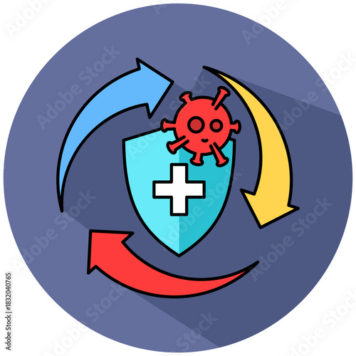 Natural Immunity Boost isometric icon