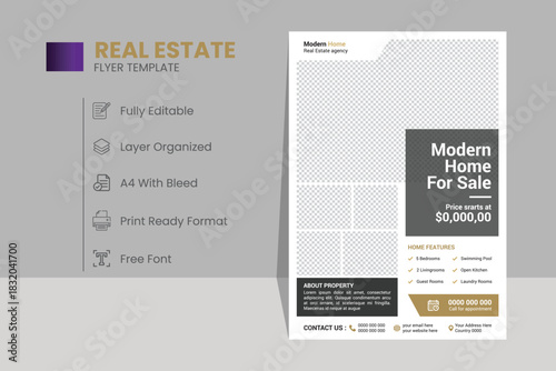 Real Estate Business Flyer Template, Property Sale Flyer Design, Real Estate Flyer Design bundle, property sale flyer