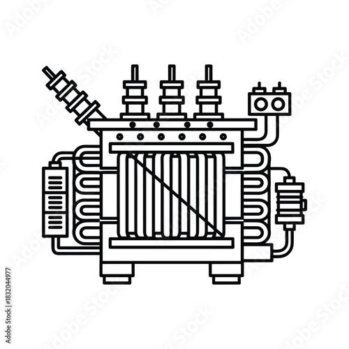 Electrical Power Transformer Outline Icon