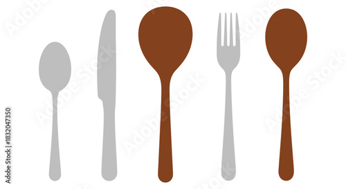 Cutlery set spoon fork knife kitchenware utensils flatware tools