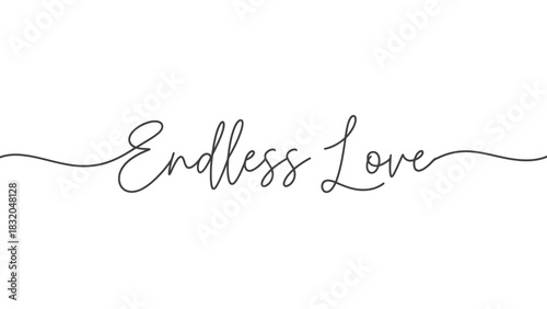 Elegant script font spelling out the words "Endless Love" in a continuous, flowing line.