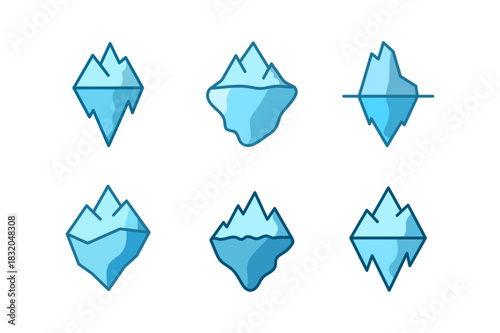Iceberg icon illustration