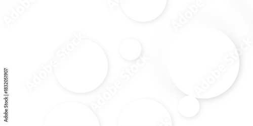 White and grey abstract modern circle background. abstract white circle shape with digital hi tech concept background technology. Presentation slide template. Glowing circle lines design .