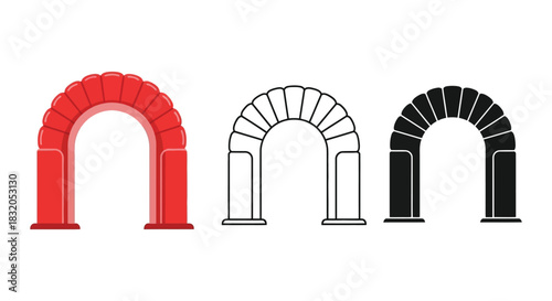 Find decorative arch vector illustration design elements