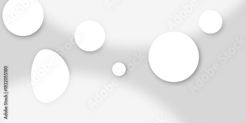 White and grey abstract modern circle background. abstract white circle shape with digital hi tech concept background technology. Presentation slide template. Glowing circle lines design .