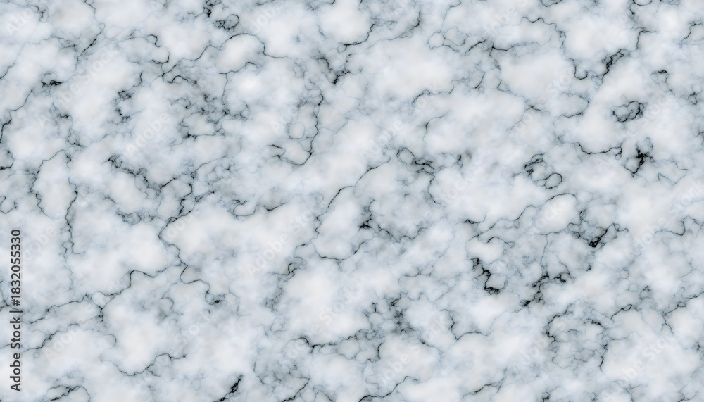 Obraz premium Seamless digital marble texture with a pure white background and intricate, thin black or gray veining