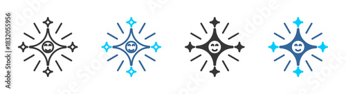 celebration icon set multiple style collection