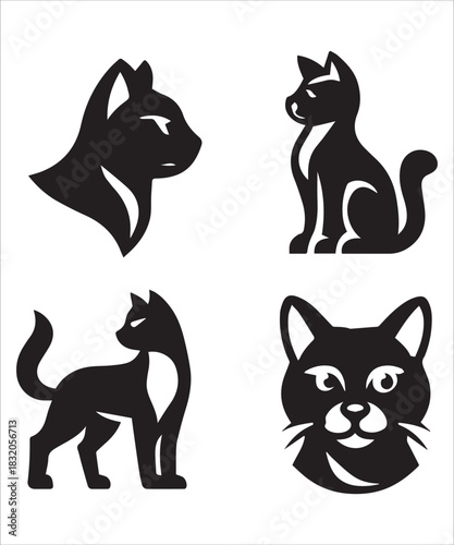 set of black cats