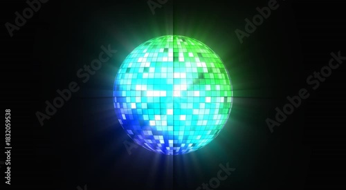 December Party & New Year Disco Animation | Neon Blue, Purple, Pink & Gold Glow