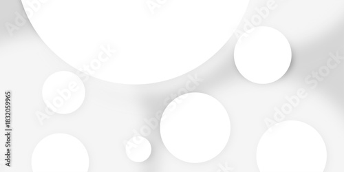 White and grey abstract modern circle background. abstract white circle shape with digital hi tech concept background technology. Presentation slide template. Glowing circle lines design .