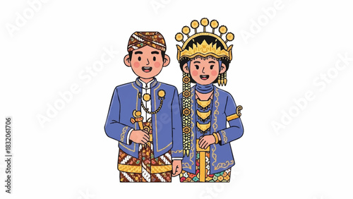Traditional Couple in Royal Attire