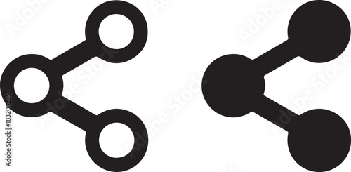 Share icon vector illustration simple black and white design for social media