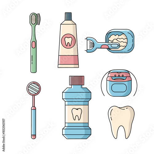 Dental hygiene kit: a collection of essential tools for maintaining oral health and fresh breath