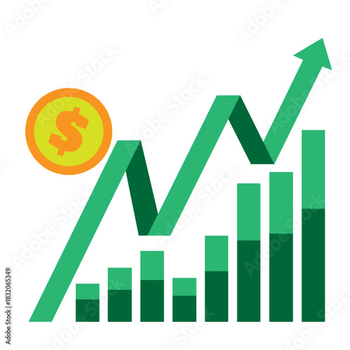 Stock market or forex trading graph in graphic concept suitable for financial investment or Economic trends business idea and all art work design. Abstract finance background.