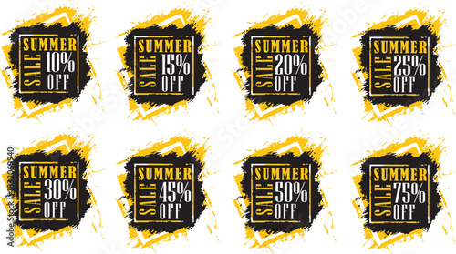 Black Friday Promotional Labels with Bold Typography, Black Friday Promotional Labels with Bold Typography