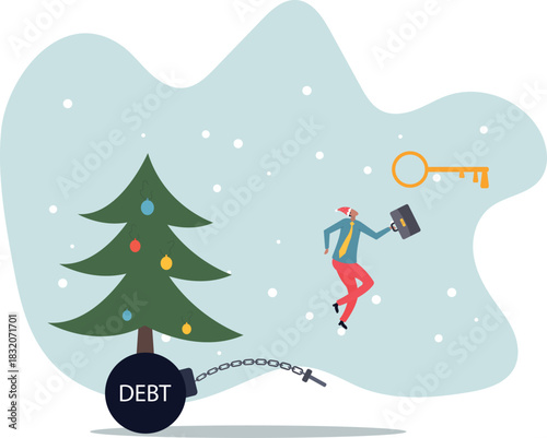 Debt free or freedom for pay off debts, loan or mortgage, solution to solve financial problem, savings or investment to break free,about a man and his life.