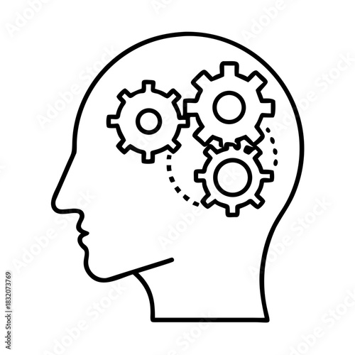 Human Head with Internal Gears