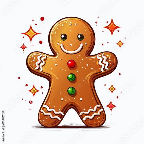 Lebkuchen Männchen - Cartoon Comic Stil