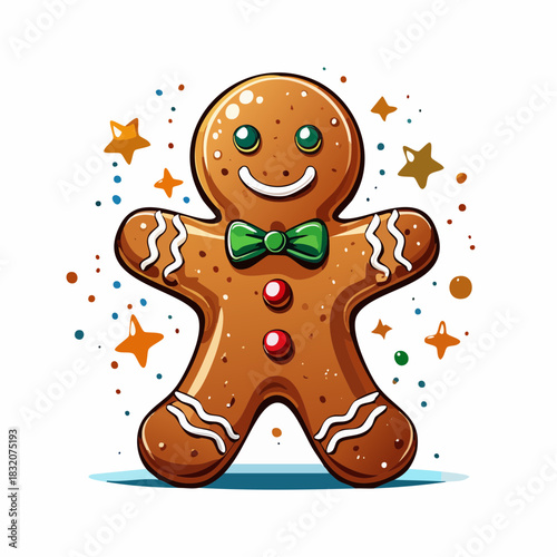 Lebkuchen Männchen - Cartoon Comic Stil