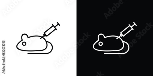 Animal testing icon design element. Linear style vectors