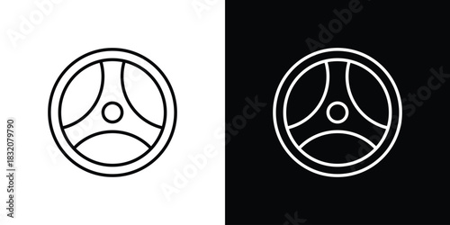 Autopilot icon design element. Linear style vectors