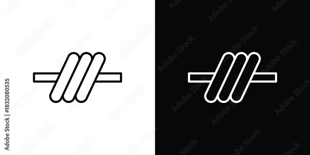 Obraz premium Barbed Wire icon design element. Linear style vectors