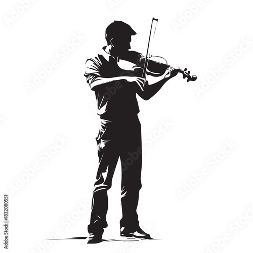 violin player silhouette