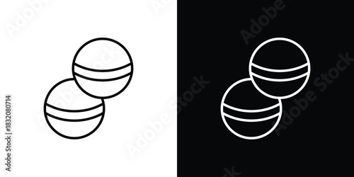 Bath salts bomb icon design element. Linear style vectors
