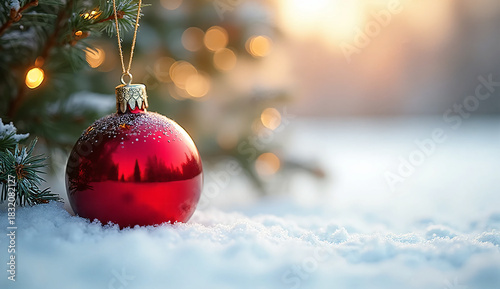 Christmas Banner Decoration Background with Text Space — Elegant Festive Design