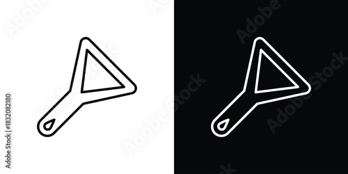 Bottle opener icon design element. Linear style vectors