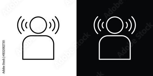 Brand awareness icon design element. Linear style vectors