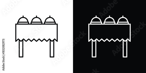 Buffet icon design element. Linear style vectors