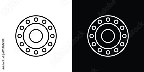 Car bearing icon design element. Linear style vectors