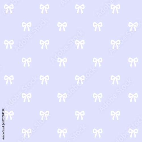 A cute pastel coquette seamless pattern featuring soft ribbons, bows, hearts, and delicate decorative elements. Perfect for gift wrapping, scrapbook paper, stationery design, textile prints, and girly