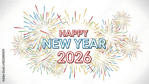 Bright and Bold Fireworks for a Festive Happy New Year 2026