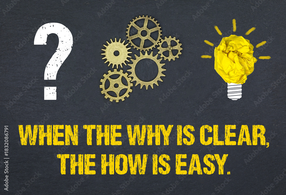 Obraz premium When the why is clear, the how is easy.
