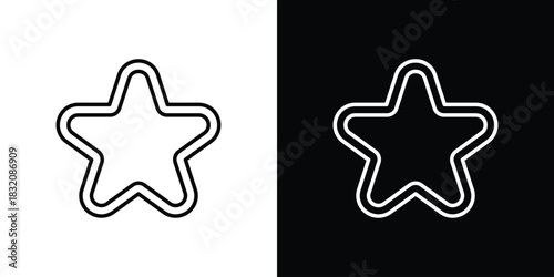 Cookie cutter icon design element. Linear style vectors
