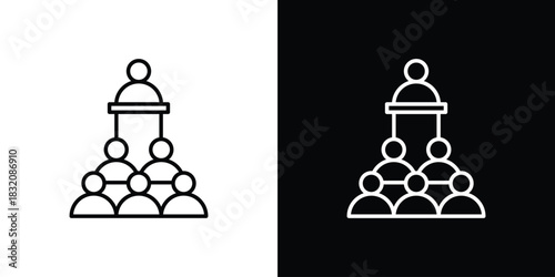 Convention icon design element. Linear style vectors