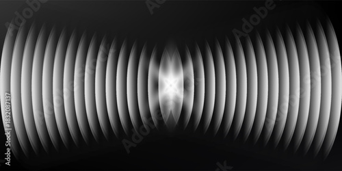 sensor waves set icon on grid transparent, ripple white color, sound wave light effect, radar and sonar digital technology, vector illustration
