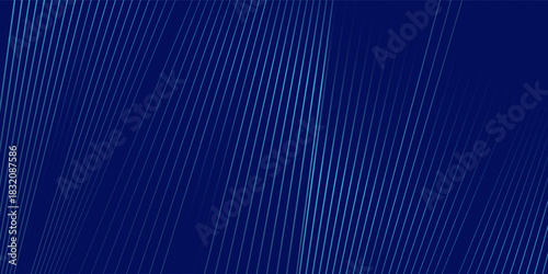 Dark blue background with horizontal geometric line pattern. Abstract shiny horizontal lines.