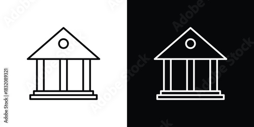 Federal agency icon design element. Linear style vectors