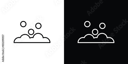 Foam icon design element. Linear style vectors