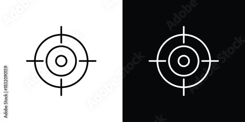 Focus icon design element. Linear style vectors